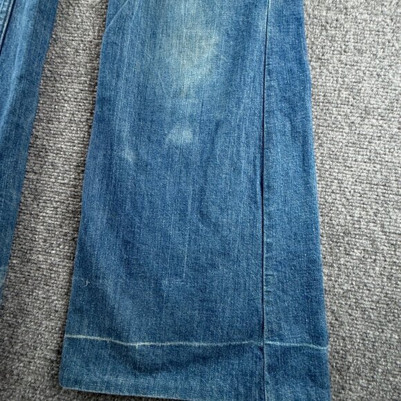 VTG Levis Big E White Tab Denim Jean Lightning Zip Wide Leg Cotton ACTL 26X30 - Picture 5 of 16